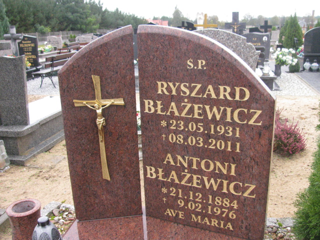 Ryszard Błażewicz 1931 Kożuchów - Grobonet - Wyszukiwarka osób pochowanych