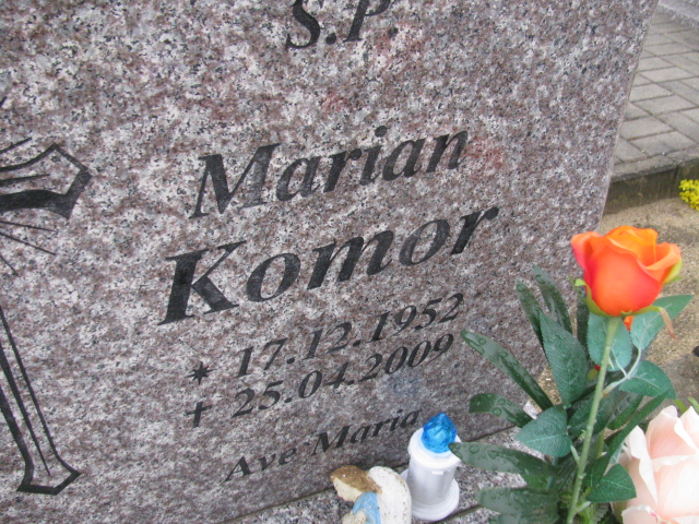 Marian Komor 1952 Kożuchów - Grobonet - Wyszukiwarka osób pochowanych